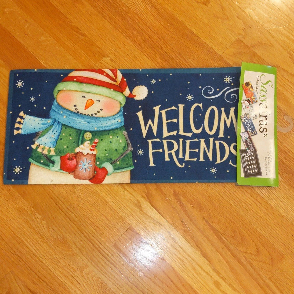 Small Door Mat Doorstep Mouse Pad Winter Tiny Home Cottage Minimalist New